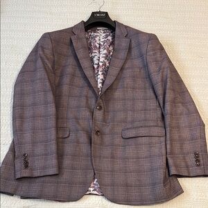 Men's Checkered Blazer in Purple